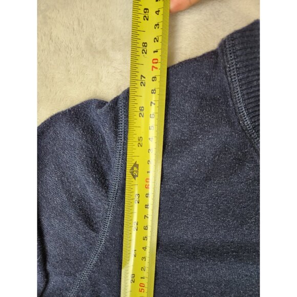 Abercrombie & Fitch Wool Cashmere Cotton Blend Sweater Mens L Blue Muscle Fit - Picture 11 of 13